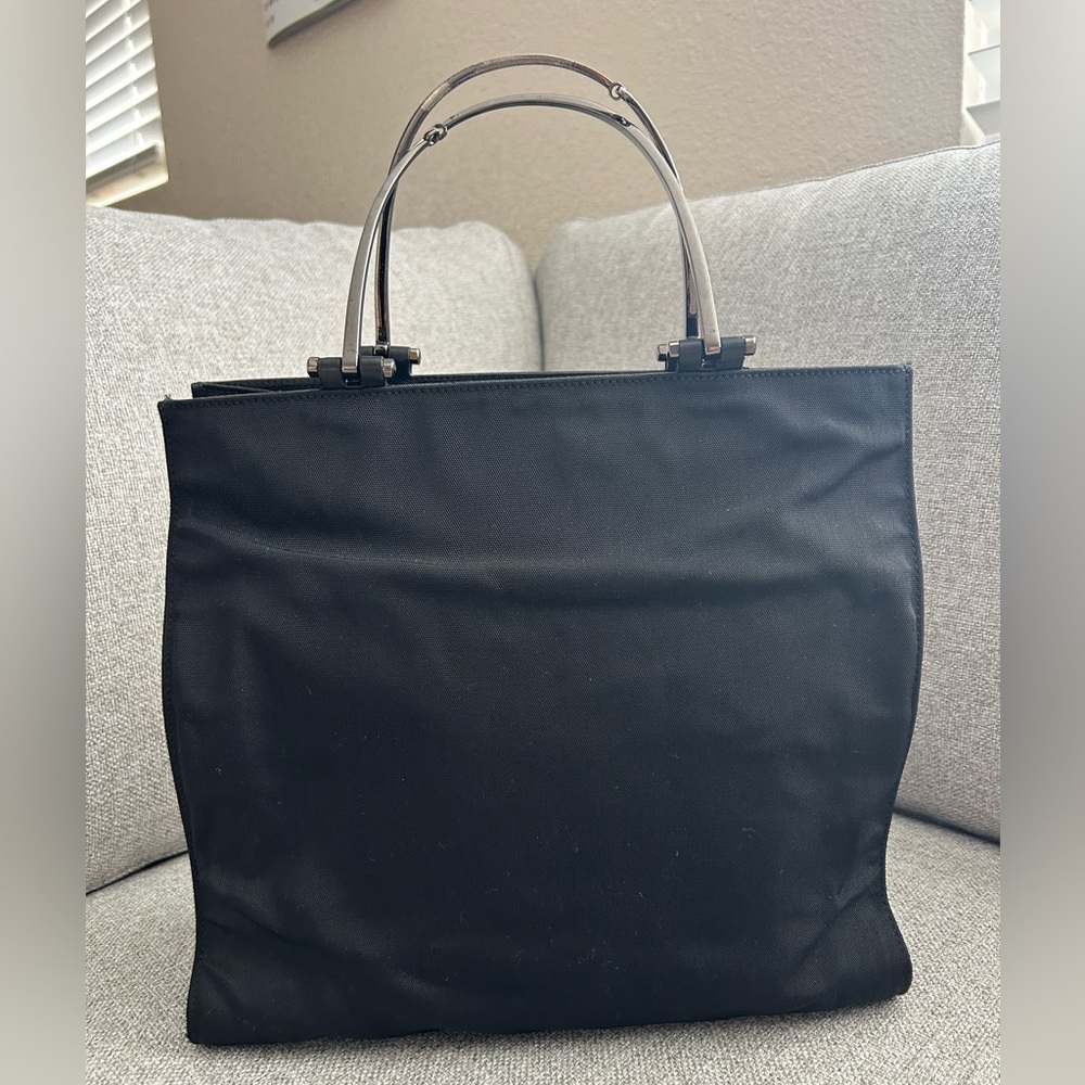 Gucci Nylon Handbag Metal Handle